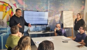 Encontro foi conduzido pela equipe do Departamento Financeiro e Controladoria Interna do Semae, debatendo indicadores financeiros e de desempenho (Julio Nogueira/Semae)