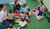 No CEIM Antonio Bós Vidal, em Cezar, a integração entre as turmas do berçário ao Infantil III foi o destaque da semana. (Divulgação/PMMC)