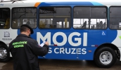 Trabalho de inspeção veicular nos ônibus do sistema de transporte coletivo é acompanhado pela equipe da Secretaria Municipal de Mobilidade e Trânsito (Divulgação/PMMC)