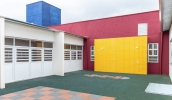 Creche possui espaços reservados para recreio e diversão das crianças e está com a construção praticamente concluída, restando pequenos detalhes (Divulgação/PMMC)