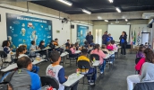 Estudantes visitaram a ETA Leste, no Socorro, e conheceram todo o processo de tratamento da água (Divulgação/Semae)