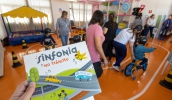 Alunos de diversas unidades de educação da rede municipal de Mogi recebem nesta semana a equipe da Escola Mirim de Trânsito (DIvulgação/PMMC)