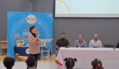 A secretária adjunta de Educação, Maria Aparecida Cervan Vidal, destacou a importância do projeto para o futuro dos estudantes. (Divulgação/PMMC)
