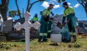 Além do prazo ampliado para proprietários providenciarem a limpeza de sepulturas, Prefeitura está promovendo a revitalização dos cemitérios (Divulgação/ PMMC)