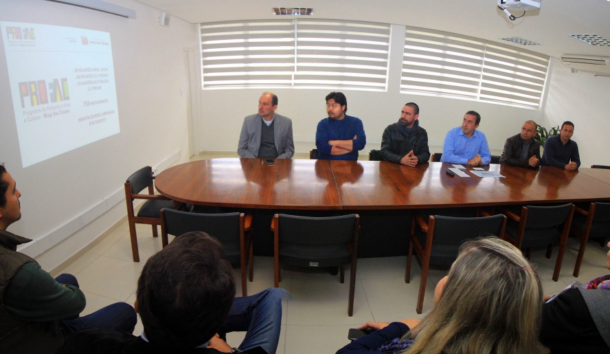 O PROFAC foi oficialmente apresentado no dia 13 de junho, com a presença do prefeito Marcus Melo, do vice-prefeito Juliano Abe e outras autoridades (Guilherme Berti/ PMMC)