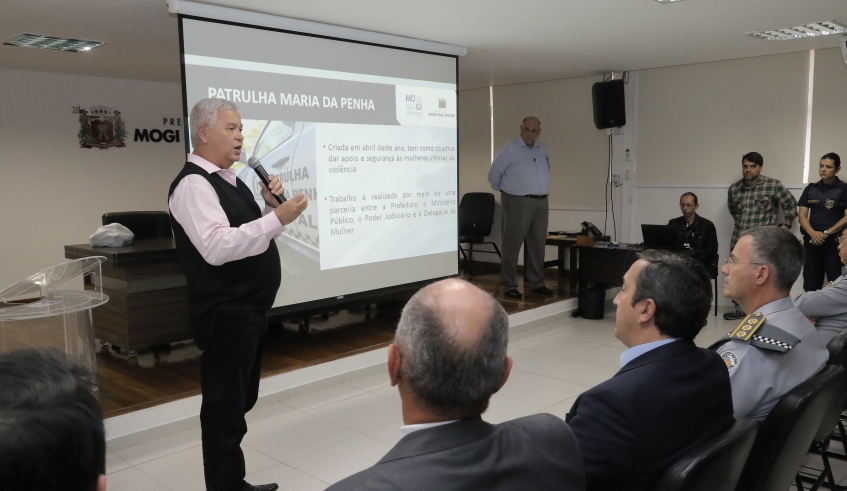 Durante o evento, o secretário de Segurança, Paulo Roberto Madureira Sales, fez um balanço das atividades da Guarda Municipal nestes dois últimos anos (Ney Sarmento/PMMC)