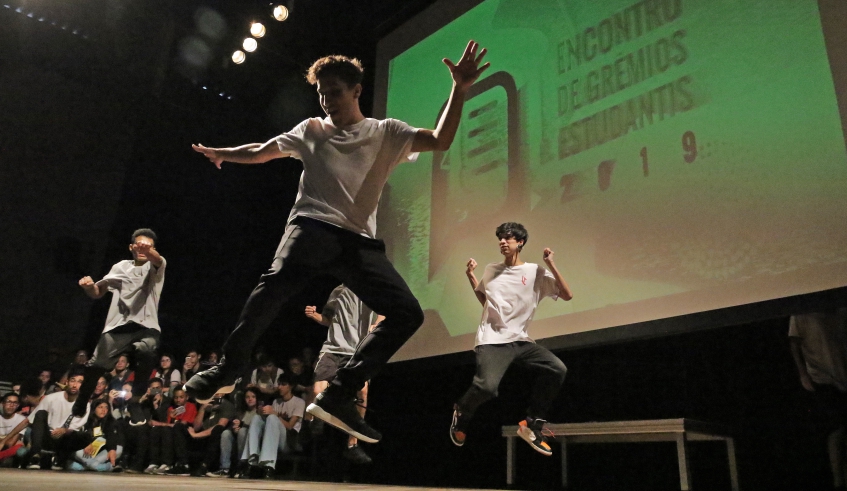 O Encontro de Grêmios Estudantis 2019 foi realizado no Cemforpe e serviu para criar um canal de diálogo direto entre a juventude e o poder público municipal (Ney Sarmento/ PMMC)