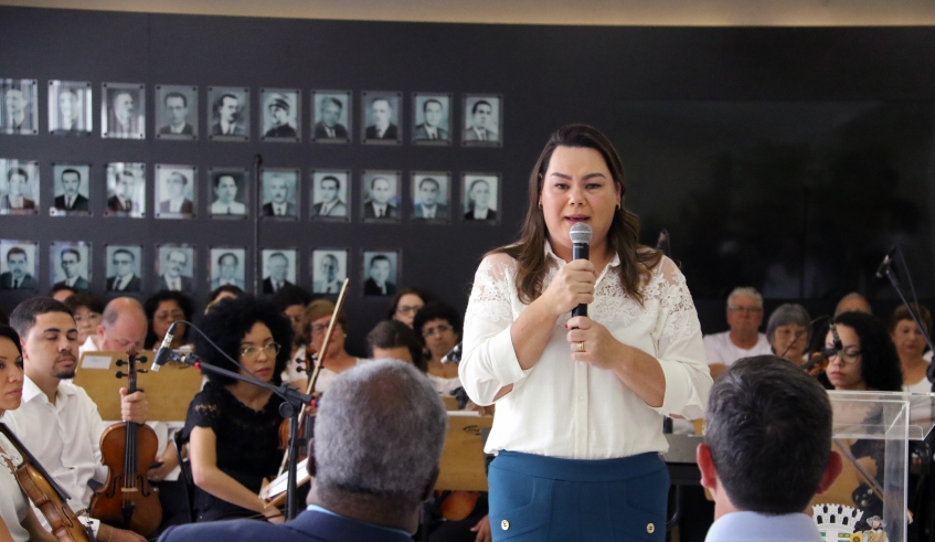 A presidente do Fundo Social de Mogi, Karin Melo, marcou presença no evento (Ney Sarmento/ PMMC)