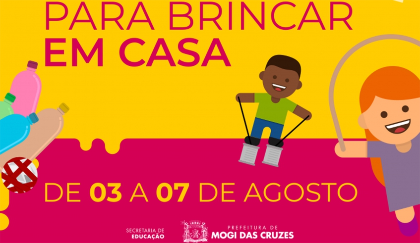 Pela iniciativa são propostas várias atividades para que os alunos brinquem e aprendam em casa. (Foto: Divulgação/PMMC)
