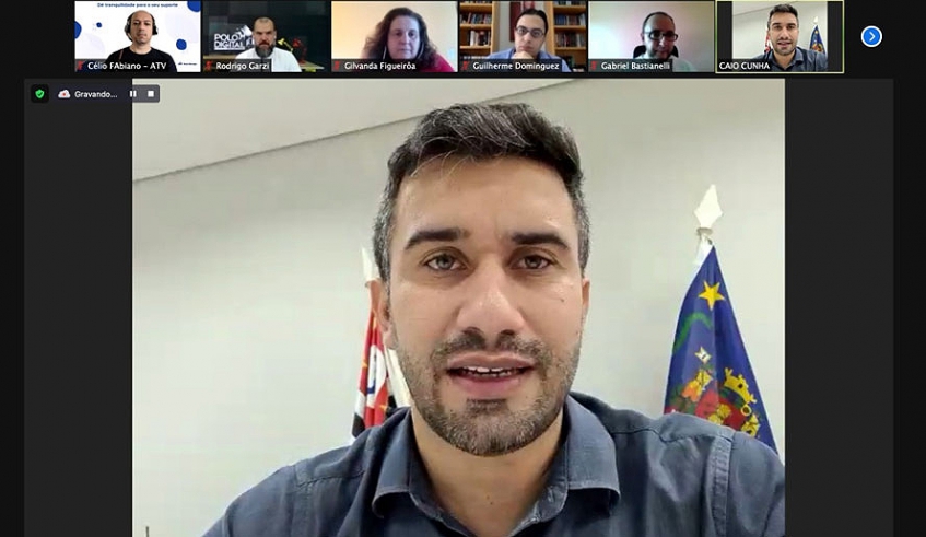 Prefeito Caio Cunha lembrou que o atual momento faz necessária inovação no poder público e o desenvolvimento de projetos das startups é parte deste processo