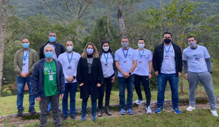 Também no sábado, a secretária Michele de Sá Vieira recebeu um grupo de representantes da Caixa Econômica Federal, que visitou o Parque Municipal (Divulgação/SVMA)