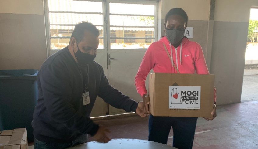 Desempregada desde o início da pandemia, mãe de três filhos e chefe do lar, Tayná Tamires é uma das beneficiadas pelo projeto Mogi Contra Fome