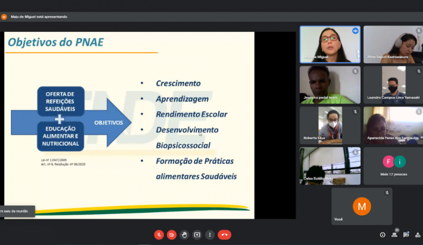 O encontro reuniu representantes do Departamento de Alimentação Escolar da Secretaria de Educação, da Secretaria Municipal de Finanças e do Conselho Municipal de Alimentação Escolar (CAE). (Div . . .