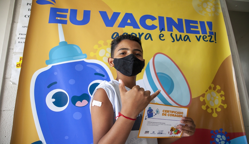 Vacinação das crianças contra a Covid-19 se concentra no acolhimento e atendimento humanizado (foto: Pedro Chavedar/PMMC)