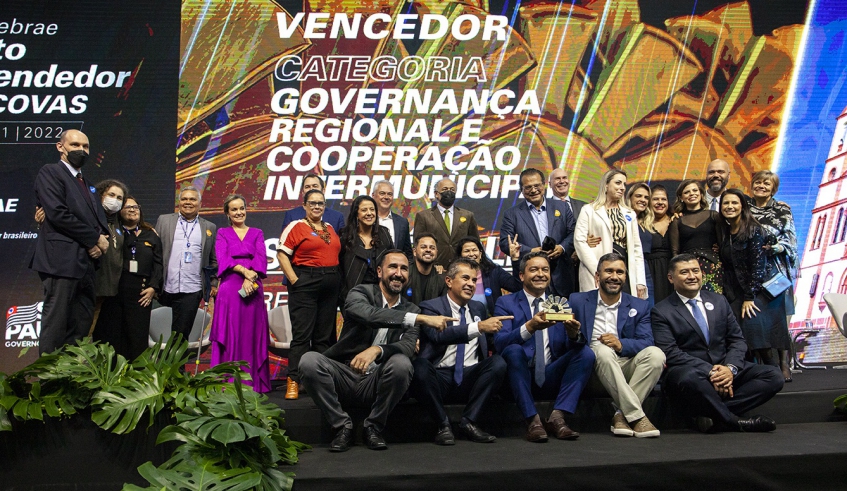 Condemat foi premiado no Prêmio Sebrae Prefeito Empreendedor na Categoria Governança Regional e Cooperação Intermunicipal, com o projeto Recicla Cidade (Pedro Chavedar/PMMC)
