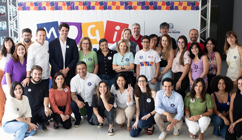 Representantes das secretarias que, juntas, desenvolvem as atividades da Primeira Infância participaram do encontro com as representantes da fundação holandesa. (Divulgaçaõ/PMMC)