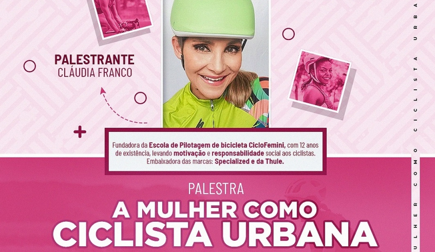 A palestra "A Mulher como Ciclista Urbana" será realizada nesta quarta-feira (08/03), às 14 horas, no auditório do prédio sede da Prefeitura de Mogi das Cruzes
