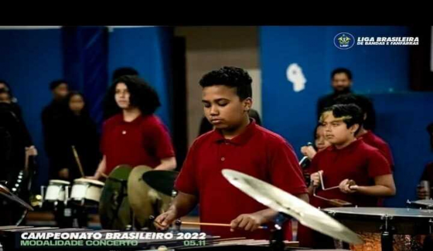 João Antônio da Silva Oliveira, 14 anos, do Cempre Prof. José Limongi Sobrinho, no Botujuru, foi aprovado em percussão na EMESP. (Divulgação/PMMC)