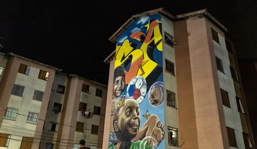 Prédios do Conjunto José Bezerra de Melo receberam arte urbana com a intervenção de artistas locais (Divulgação/PMMC)