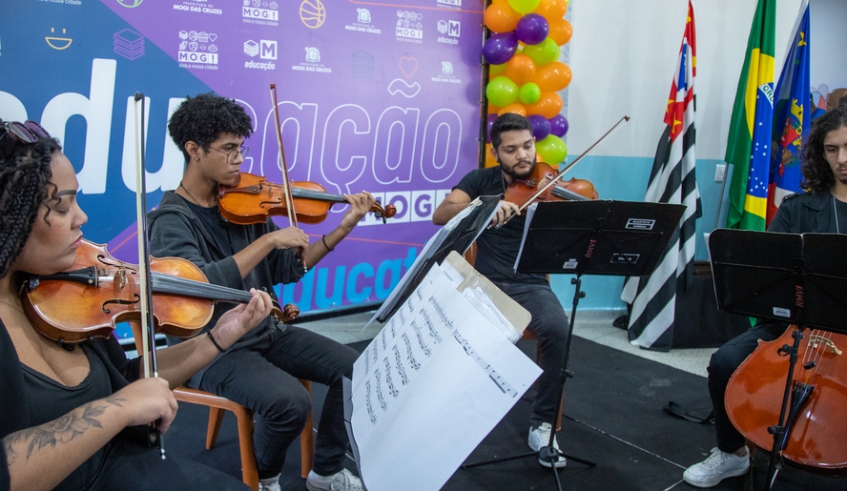 A solenidade também contou com o Quarteto da Sinfônica Mogi. (Warley Kenji/PMMC)