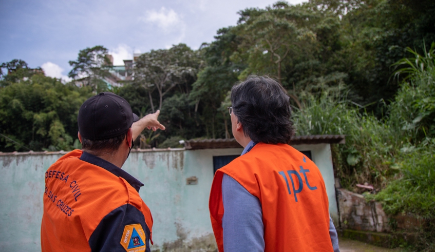 Vistorias dos técnicos do IPT são realizadas em conjunto com a Defesa Civil de Mogi das Cruzes, que realiza o monitoramento constante das áreas de risco da cidade (Warley Kenji/PMMC)