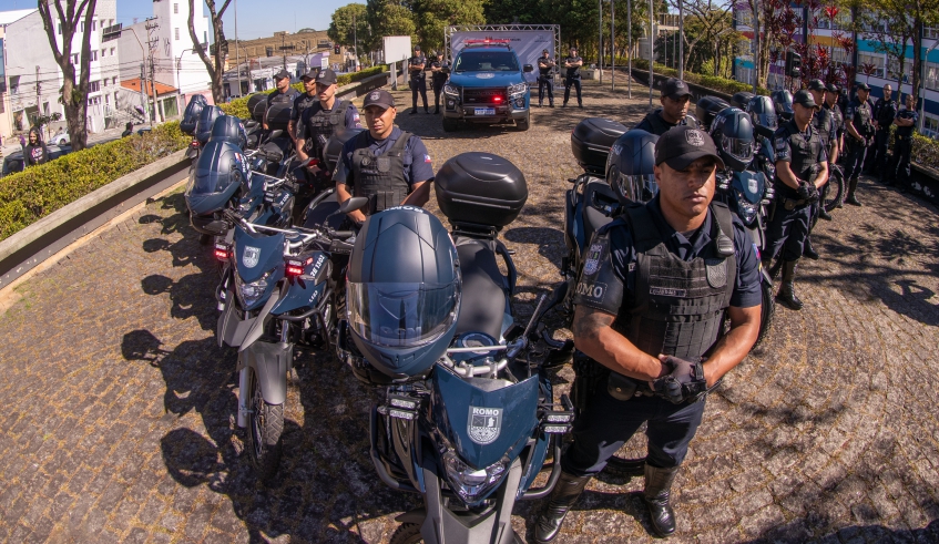Prefeitura de Mogi das Cruzes entregou 12 novas motos para a Guarda Municipal em junho e reforçou ações de segurança (Warley Kenji/PMMC)