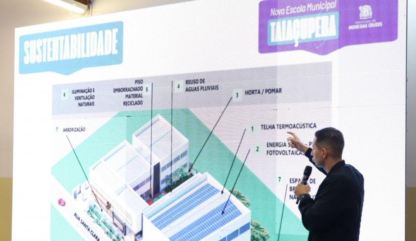 O projeto foi apresentado pelo secretário de Urbanismo, Claudio Rodrigues, que destacou as novidades do novo prédio. (Divulgação/PMMC)
