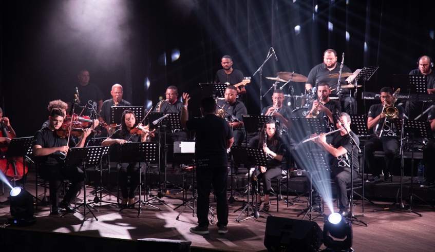 Orquestra Sinfônica Jovem de Mogi das Cruzes fez apresentação para o público presente ao evento de quarta-feira, no Cemforpe (Warley Kenji/PMMC)