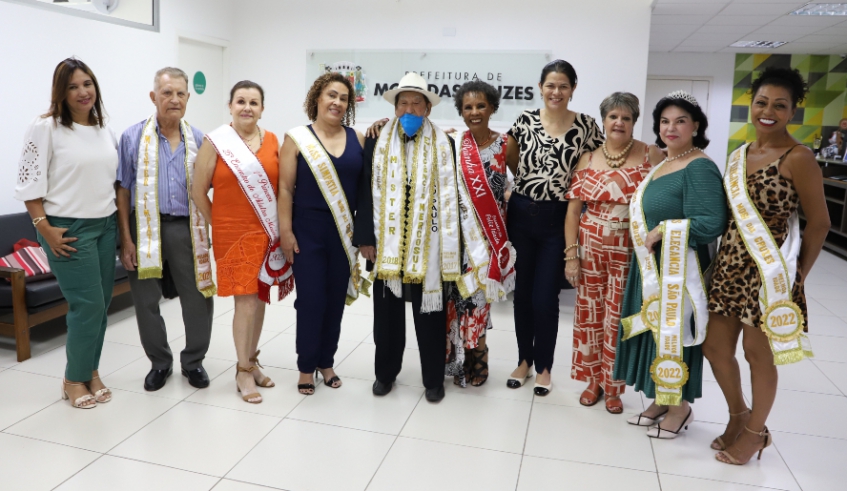 Participantes da última edição do Miss e Mister Terceira Idade foram recebidos na Prefeitura nesta semana para anunciar a abertura das inscrições para a edição 2023