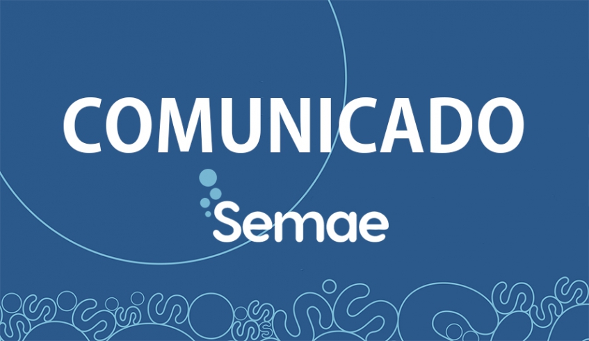 Para comunicar falta d’água, entre em contato com o Semae pelo telefone 115 ou WhatsApp (11) 95807-3381