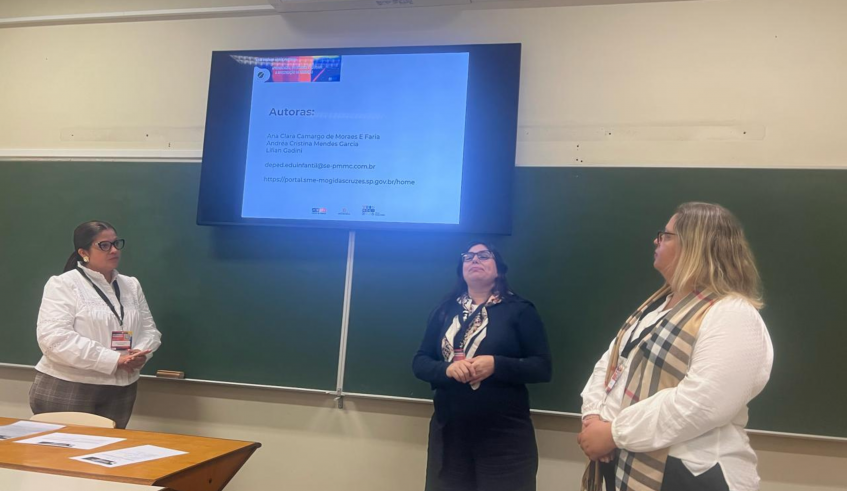 O primeiro projeto apresentado foi sobre as Orientações Didáticas para Educação Infantil para crianças de 3 a 6 anos. A apresentação foi feita por Ana Clara Faria, Lilian Gadini e Andrea Garcia. . . .