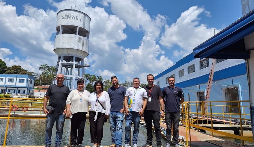 Visita faz parte de troca de experiências entre técnicos do Semae e da Sabesp (Divulgação/Semae)
