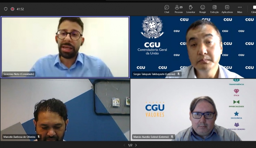 Painel online contou com a participação de Márcio Sobral, da Controladoria-Geral da União, durante jornada informativa (Divulgação/PMMC)