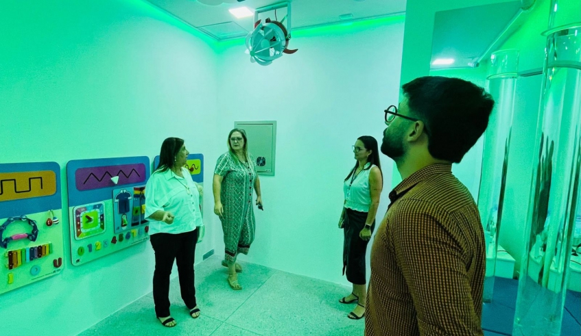 Um dos diferenciais da unidade mogiana é uma sala multidisciplinar com equipamentos interativos. A Escola Clinica Transtorno do Espectro Autista será entregue neste sábado (27/04), às 10h. (Divulg . . .