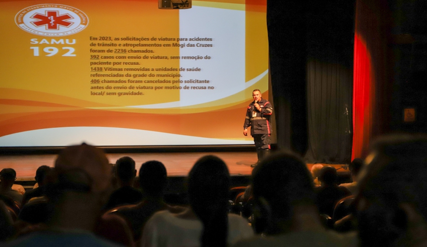 O gestor da frota do Cresamu – Regional Mogi das Cruzes, Renner Martins, destacou a importância da direção defensiva para a melhoria da segurança viária (Divulgação/PMMC)