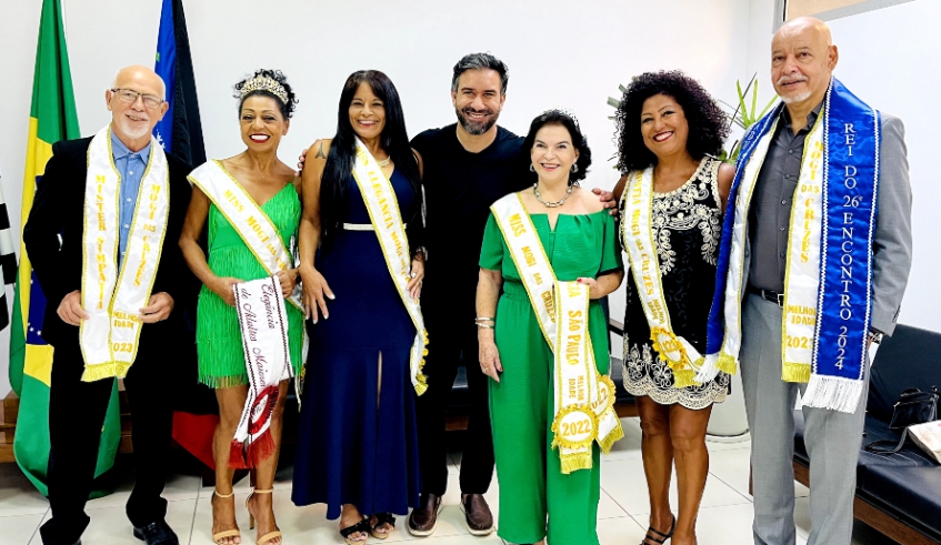 Inscrições estão abertas para o Miss e Mister Terceira Idade 2024, que será realizado no dia 28 de junho, no salão social do Clube Náutico Mogiano (Divulgação/ PMMC)