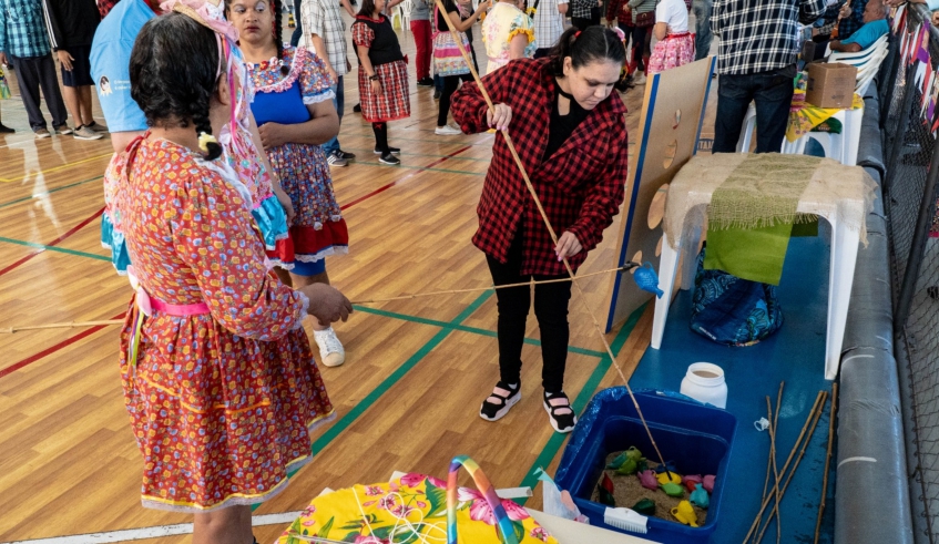A Festa Caipira de Inclusão do Fundo Social de Mogi das Cruzes agitou cerca de 300 aluno do Centro Municipal de Paradesporto Cid Torquato (Divulgação/PMMC)