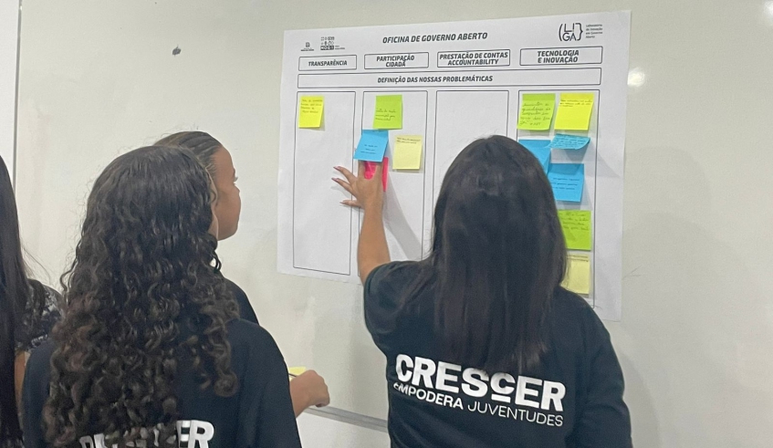 Alunos do projeto Empodera Juventudes, da Prefeitura de Mogi das Cruzes, recebem orientações sobre Governo Aberto (Divulgação/PMMC)