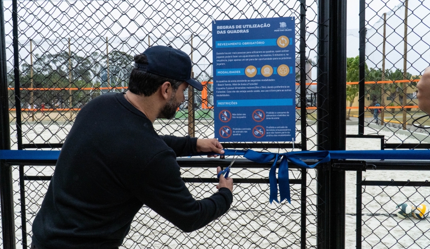 Parque Botyra ganhou neste último domingo (30), mais quatro quadras de esportivos de areia (Divulgação/PMMC)