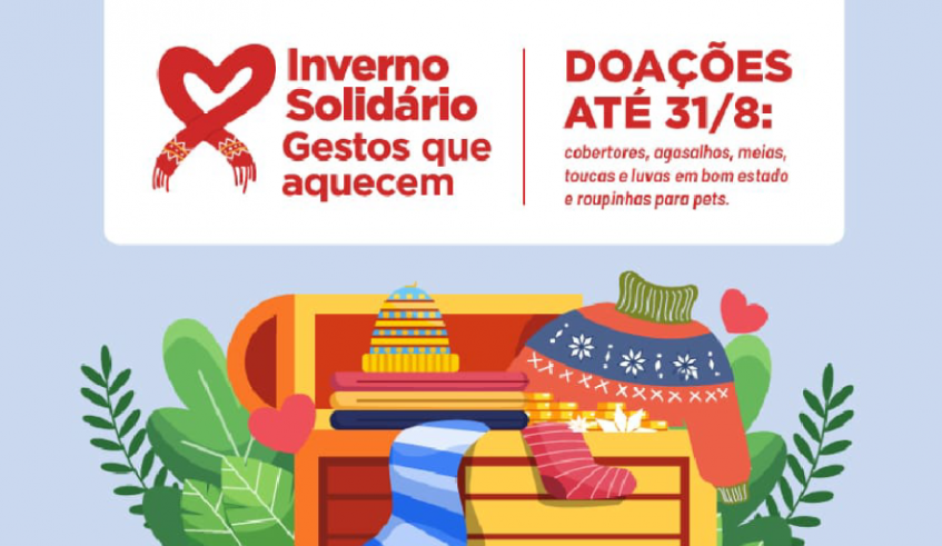 Campanha Inverno Solidário Gestos que Aquecem foi encerrada no último dia 31 e arrecadou ao longo de pouco mais de quatro meses quase 41 mil peças de roupa