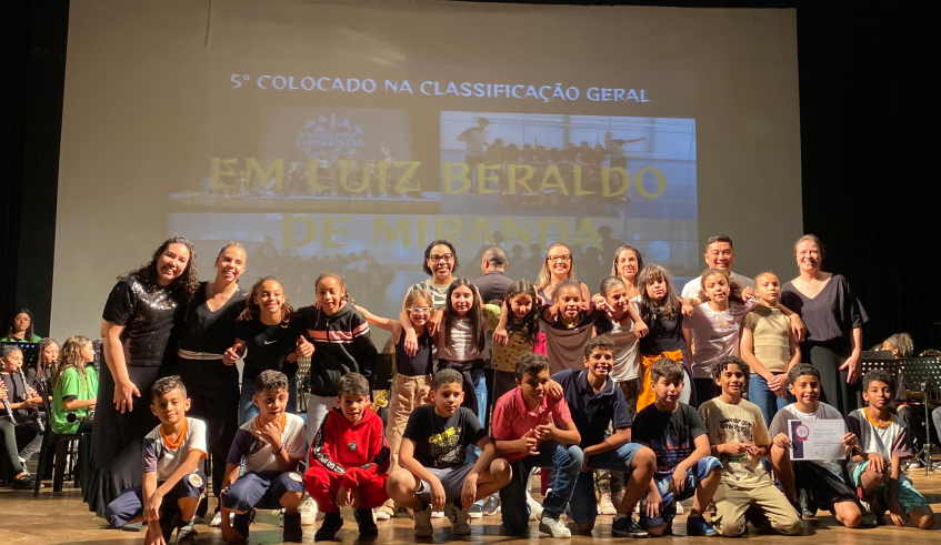 A EM Dr. Luiz Beraldo de Miranda, no Parque Olimpíco, foi a quinta colocada na 2ª Olimpiada e Paralimpiada Pequenos Esportistas. (Divulgação/PMMC)