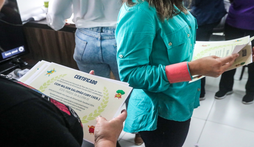 As escolas e creches municipais ganharam certificado de participação nos Jogos da Alimentação Saudável. (Warley Kenji/PMMC)
