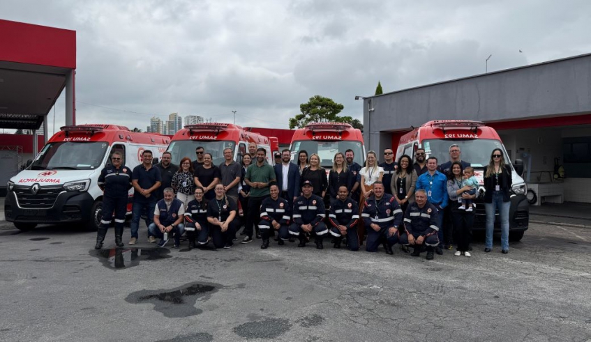 Quatro novas ambulâncias enviadas pelo Ministério da Saúde para Mogi das Cruzes foram oficialmente entregues ao Serviço Móvel de Urgência (Divulgação/PMMC)