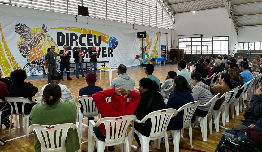Na manhã desta segunda-feira, as atividades do Maio Amarelo em Mogi das Cruzes contaram com uma palestra no Centro Municipal do Paradesporto (Divulgação/PMMC)