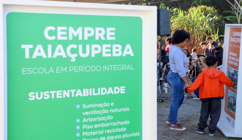 Moradores de Taiaçupeba acompanharam o início das obras do Cempre do Distrito (Divulgação - PMMC)