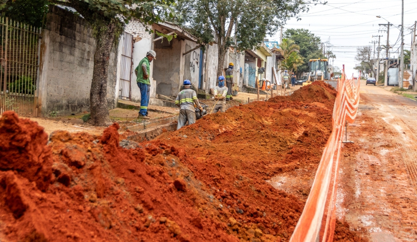 Obra no Jardim Nove de Julho contempla implantação 6.440 metros de redes coletoras entre outras construções; investimento será de R$ 12,2 milhões (Divulgação/PMMC)
