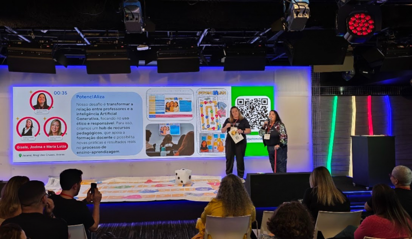 O projeto “PotencIAliza: inteligência que inspira, potencial que transforma!” foi desenvolvido por Joelma e as educadoras Gisele Mendes e Maria Luiza Pereira das cidades de Jacareí e Araras, em São . . .
