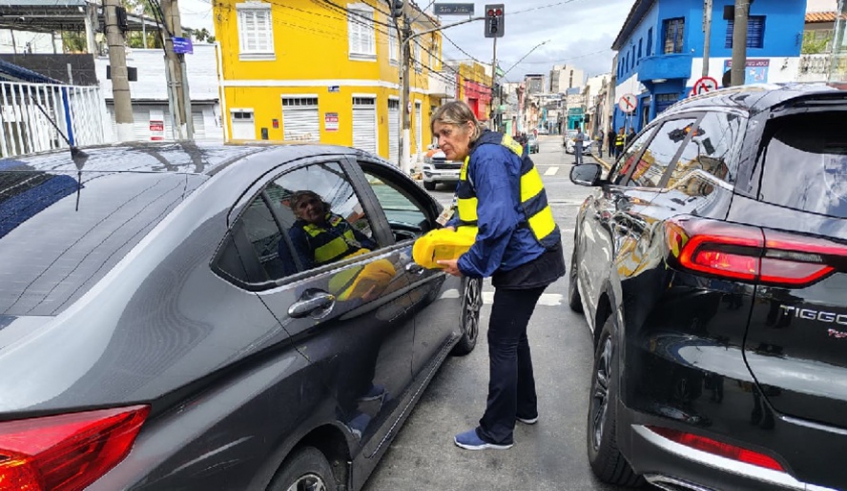 Secretaria de Mobilidade fez operação na esquina das ruas Coronel Cardoso de Siqueira e São João, no Centro de Mogi (Divulgação/PMMC)