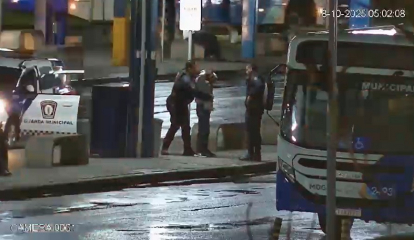 Procurado por homicídio foi capturado pela Guarda Civil Municipal no Terminal Estudantes, após ser reconhecido por câmeras do Smart Mogi (Reprodução/PMMC)