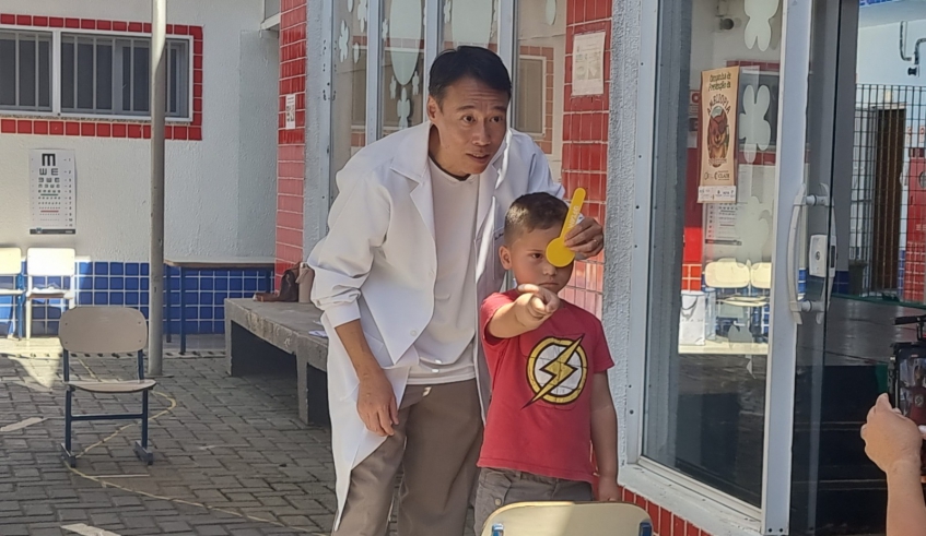 A ação integra a Campanha Latino-Americana de Prevenção da Ambliopia 2025 e aconteceu no CEIM Dr. Carlos Garcia, em Jundiapeba. (Divulgação/PMMC)